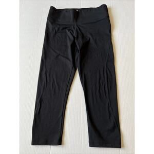 Victorias Secret Sz S Ultimate Pink Yoga Crop Legging Black Workout Running EUC